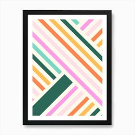 Colorful Street Lines Art Print