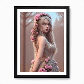 Roses In The Forest Art Print