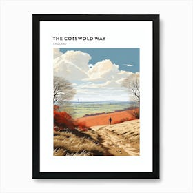 The Cotswold Way England 6 Hiking Trail Landscape Poster Art Print