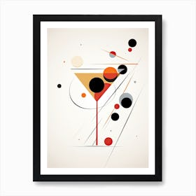 Mid Century Modern Martini Floral Infusion Cocktail 1 Art Print