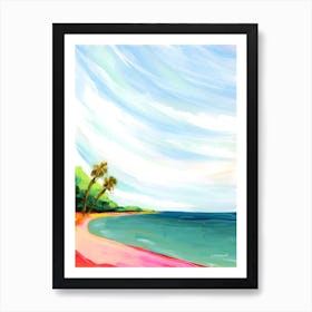 Tropical Palm Trees And Beach Landscape Art Print