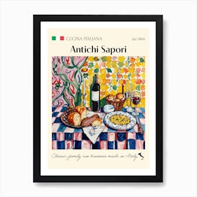 Antichi Sapori Trattoria Italian Poster Food Kitchen Art Print