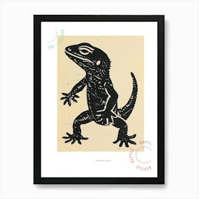 Leopard Gecko Bold Block 3 Poster Art Print