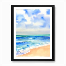 Coolangatta Beach 2, Australia Watercolour Art Print