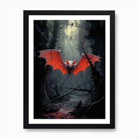 Ghost Faced Bat Flying 1 Art Print