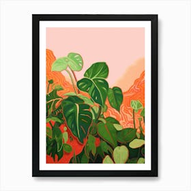 Boho Plant Painting Golden Pothos 2 Art Print