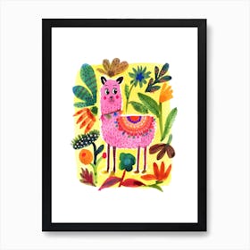 Fun Llama Art Print