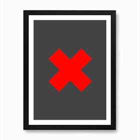 Red X Art Print