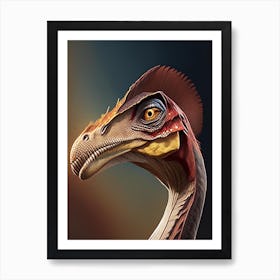 Compsognathus Illustration Dinosaur Art Print
