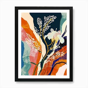 Colourful Flower Illustration Gypsophila 7 Art Print