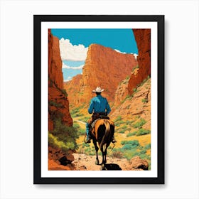 Cowboy In The Desert 1 Art Print