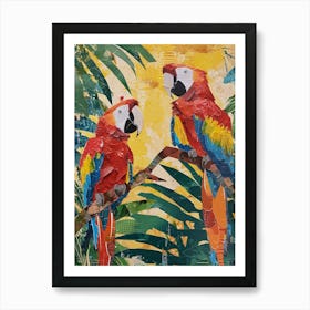 Kitsch Parot Collage 4 Art Print