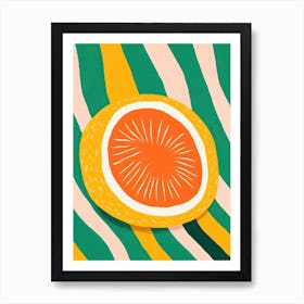 Cantaloupe Fruit Summer Illustration 1 Art Print