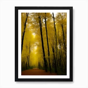 Yellow Trees In The Forest 3 Art Print