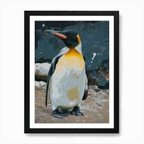 King Penguin Dunedin Taiaroa Head Colour Block Painting 2 Art Print