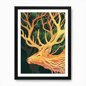 Stag Illustration Art Print