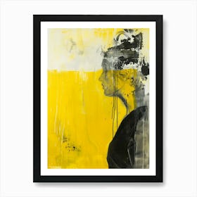 Abstract Of A Woman In Yellow And Black Art Print