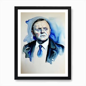 Anthony Hopkins In The Elephant Man Watercolor Art Print