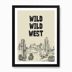 Wild Wild West Poster Rodeo Wall Art Retro Printable Southern Home Decor Cowboy Cowgirl Art Art Print