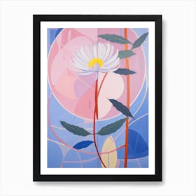 Asters 2 Hilma Af Klint Inspired Pastel Flower Painting Art Print