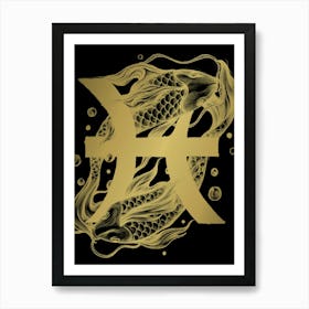 Pisces Astrological Sign Horoscope Fish Zodiac Astrology Zodiac Sign Nature Symbol Cut Out Art Print