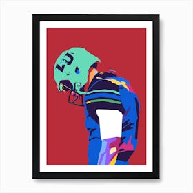 American Football Pop Art 16 Art Print