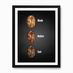 Coffee Beans — coffee poster, kitchen art print Art Print