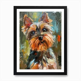 Yorkshire Terrier Acrylic Painting 8 Art Print