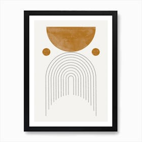 Contemporary Rainbow, Mid Century Modern  Art Print