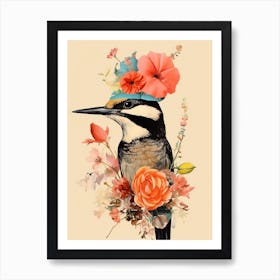 Bird With A Flower Crown Chimney Swift 2 Art Print