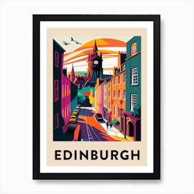 Edinburgh Vintage Travel Poster Art Print