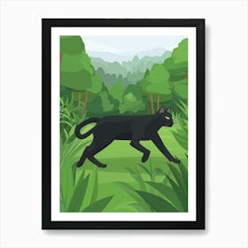 Black Panther In The Forest Art Print