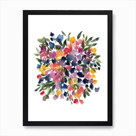 Abstract Flower Bouquet Art Print