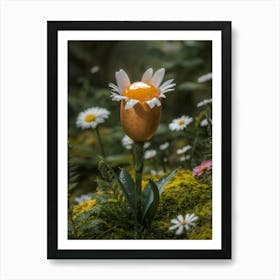 Egg Flower in Nature Art Print