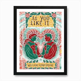Book Cover - As You Like It by William Shakespeare Art Print