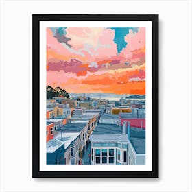 San Francisco Rooftops Morning Skyline 3 Art Print