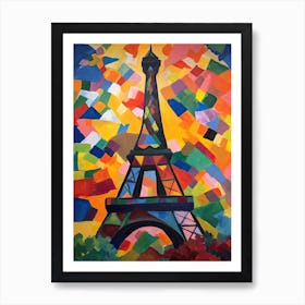 Eiffel Tower Paris Matisse Style 4 Art Print