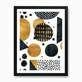 Abstract Black And Gold 1 Art Print