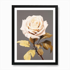 Rose 4 Flower Painting Art Print