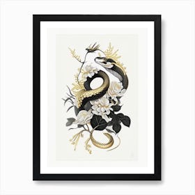 Rat Snake Gold And Black Poster