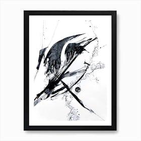 Ink Meets Paper Black Art Print