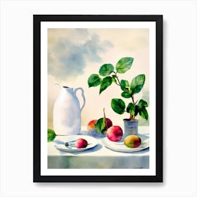 Lychee 2 Italian Watercolour fruit Art Print