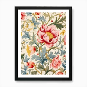 Floral Wallpaper 275 Art Print