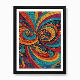 Psychedelic Swirls 6 Art Print