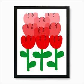 Red Tulips 2 Art Print