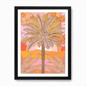 Sunset Palm Art Print