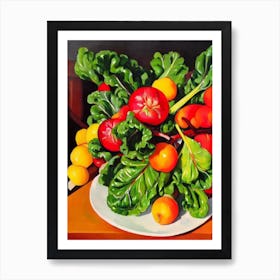 Swiss Chard Cezanne Style vegetable Art Print