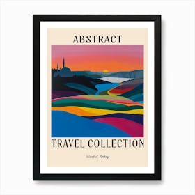 Abstract Travel Collection Poster Istanbul Turkey 4 Art Print