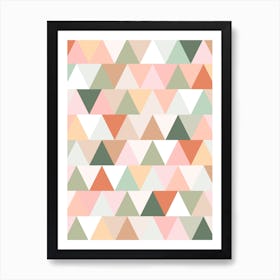 Pastel Triangles Art Print