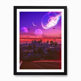 Sunset In La Art Print